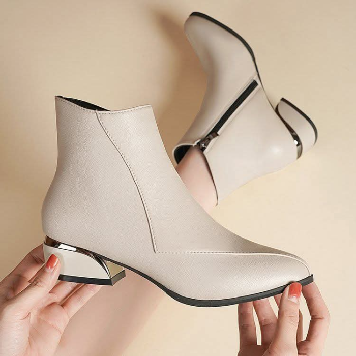 Ladies Low Heel Ankle Boots - Image 3