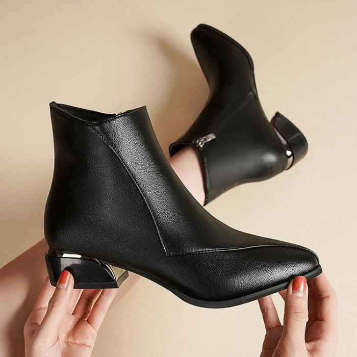 Ladies Low Heel Ankle Boots - Image 2