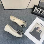 Women's Jelly Fish Mouth Bowknot Shoes White Black | Stylish Melissa Style Jelly Pumps - Image 2